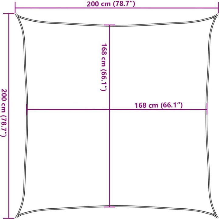 Produktbild VidaXL Sonnensegel farbe 100% Polyester Oxford (2 x 2 m)