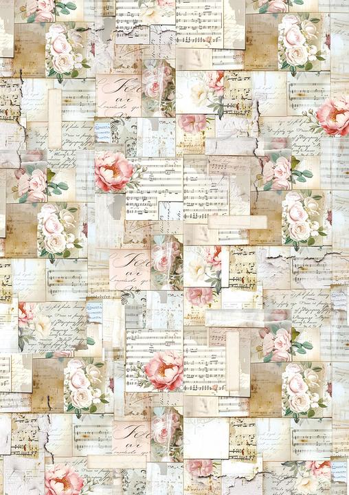 Immagine prodotto Ciao Bella Motiv-Strohseiden Sortiment "Secret Garden", DIN A5, 8er-Set (8 x)