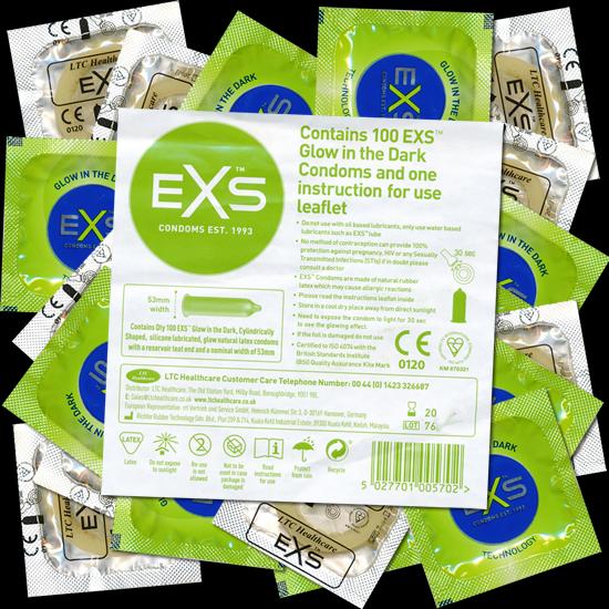 Produktbild EXS Glow in the Dark Condoms (100 Stk.)