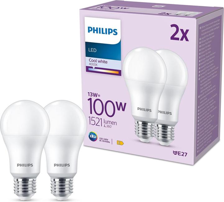 Image du produit Philips Ampoules à LED (E27, 13 W, 1521 lm, 2 x, E)