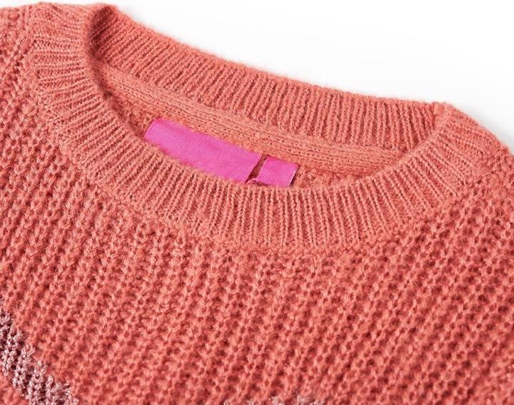 Actual product image VidaXL Children's jumper knitted mid pink 104,Material: 67 (104)