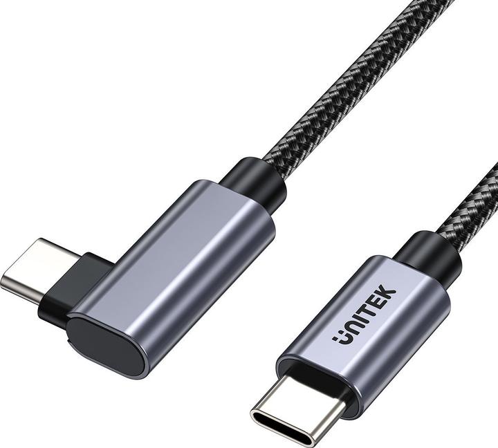Unitek Kabel USB USB-C - USB-C Czarno-srebrny (C14123BK-1M) (1 m, USB 3.2 Gen 1)