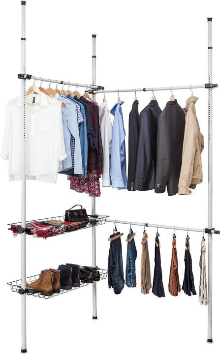 Actual product image tectake Telescopic wardrobe system