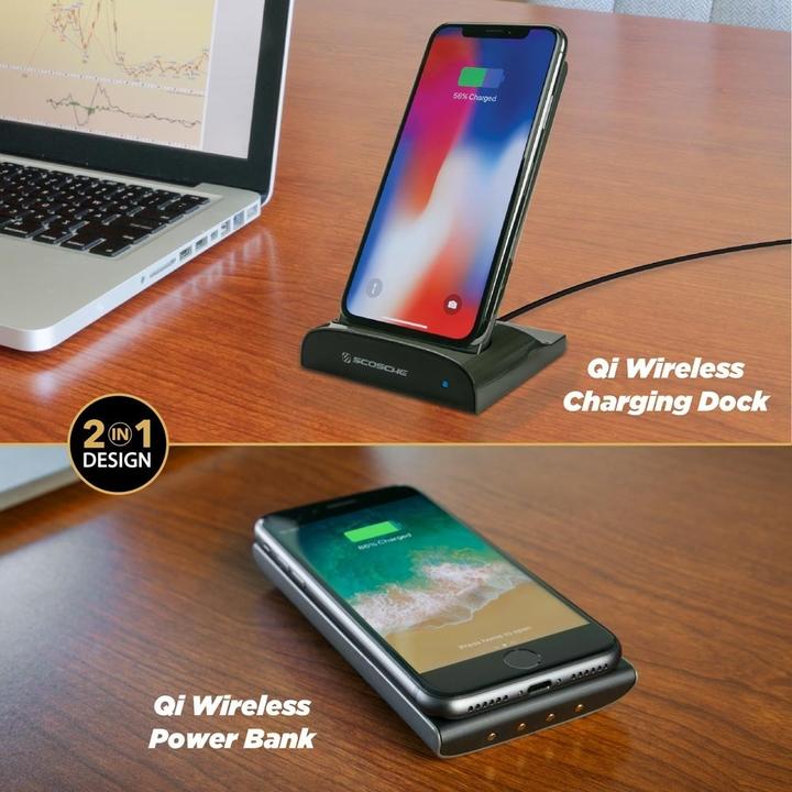 Actual product image Scosche QiDock Powerbank (5000 mAh, 12 W)