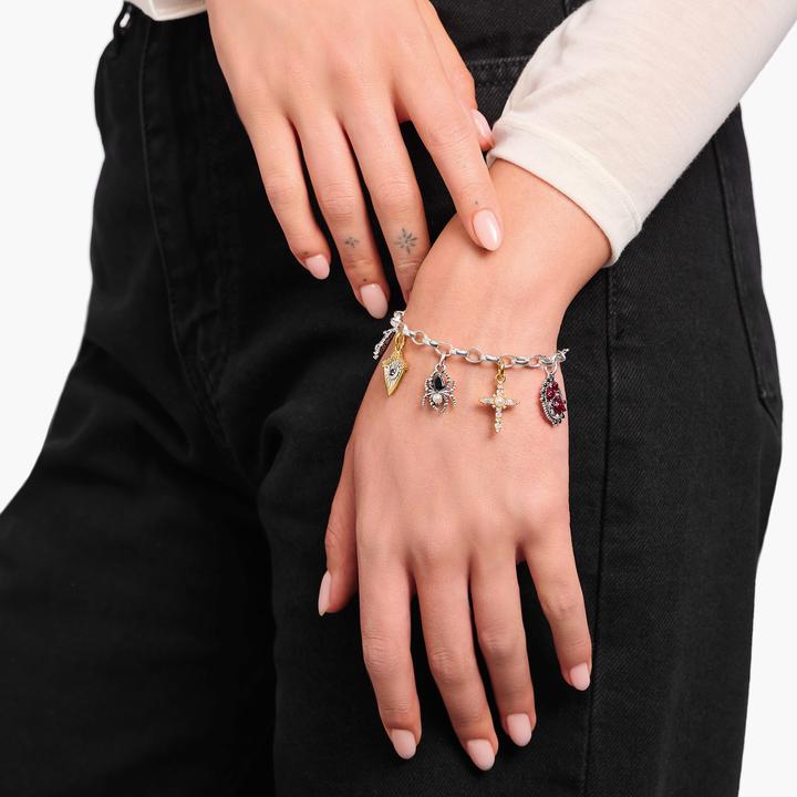 Image du produit Thomas Sabo Bracelet avec pendentifs True Romance (19 cm, Argent 925, Or jaune)