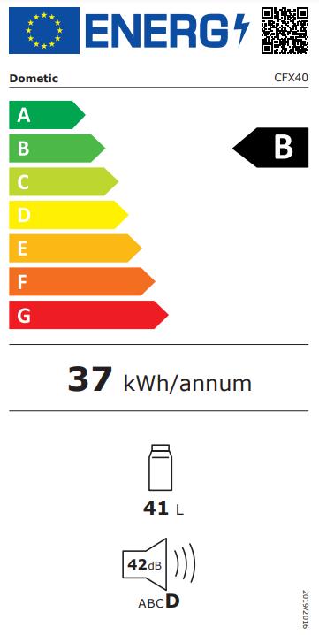 Label énergétique Dometic CoolFreeze CFX 40 (38 l)