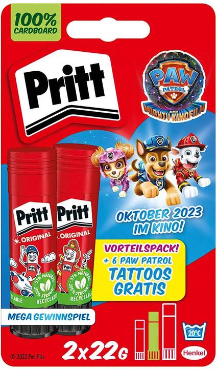 Pritt Paw Patrol' glue stick 2 x 22 g