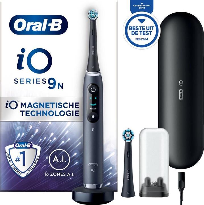 Oral-B iO 9N - Black - Elektrische Tandenborstel Ontworpen Door Braun (Oszillierende Zahnbürste)