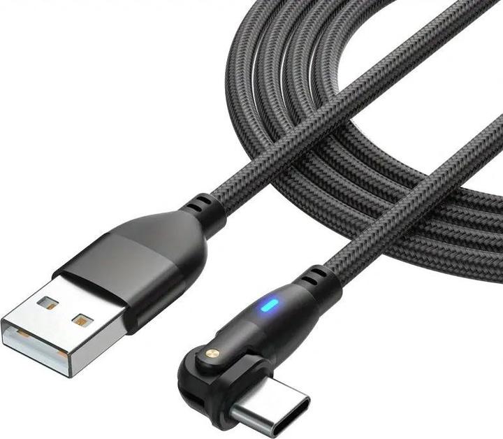 Actual product image Cbx 180 Grad Winkel Ladekabel USB-C / USB-A, 3m (3 m)