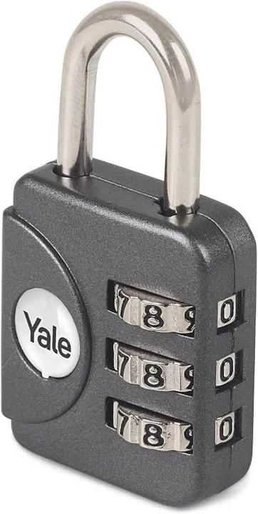 Produktbild Yale Reise-Zahlenschloss 28mm, Bügelhöhe 16mm, Standard Security, Grau