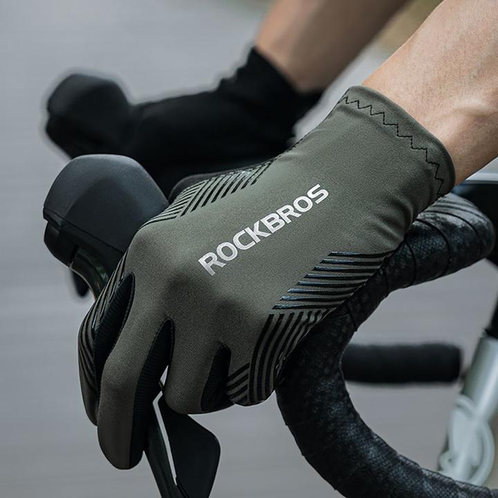 Immagine prodotto Rockbros cycling gloves spring/summer/autumn, full, size: M - green (M)