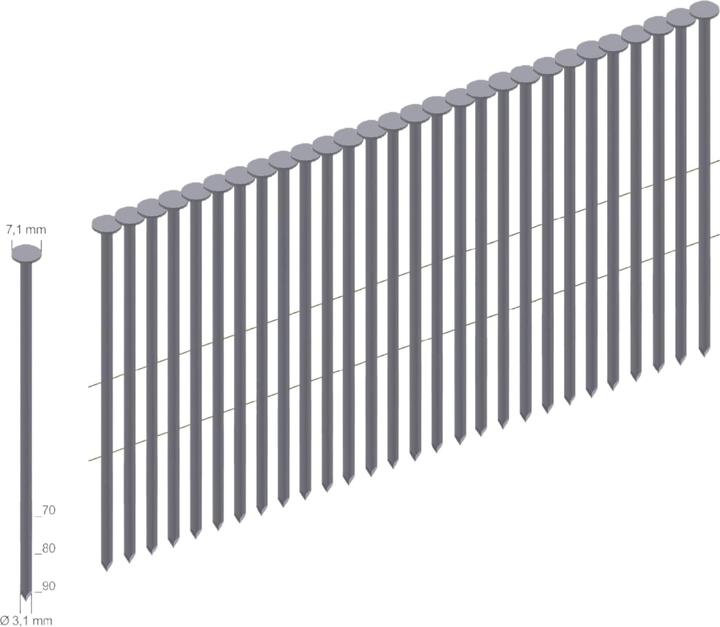 Produktbild Prebena CoilNägel verzinkt mit Ringschaft drahtmagaziniert90 mm