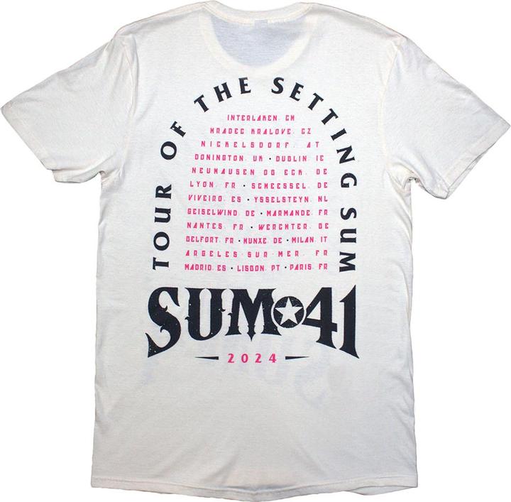 Actual product image Universal Textiles Unisex Adult Tour '24 Skull Back Print T-Shirt (M)