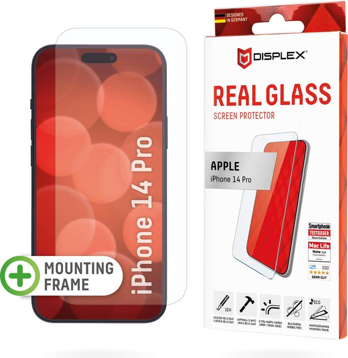 Actual product image Displex Real Glass, 2D Panzerglas (1 Piece, Apple iPhone 14 Pro)