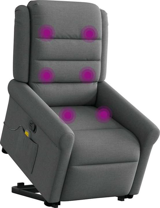 Produktbild VidaXL Massagesessel mit Aufstehhilfe Dunkelgrau Stoff