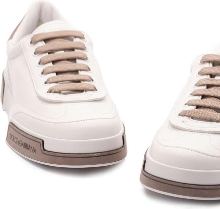 Produktbild Dolce & Gabbana portofino yatch sneakers in calfskin color white and dove grey (41)