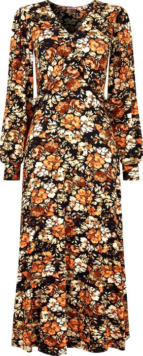 Actual product image Joe Browns PETITE Autumnal Floral V-Neck Midi Dress (46)