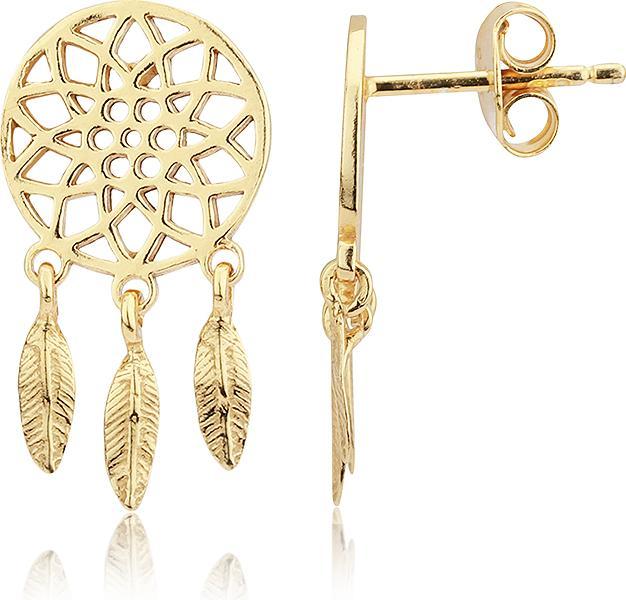 Image du produit Leyda Boucles d'oreilles attrape-rêves (Argent 925 1 micron Doré jaune 18K)