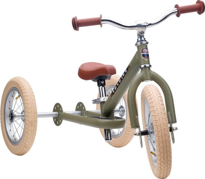 Trybike Laufrad 2 in 1 vintage, green matt (12")