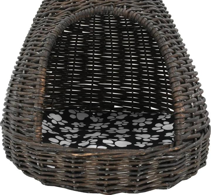 Produktbild VidaXL Franni (60 cm, Grau (Korb) + Schwarz und Weiss (Kissen))