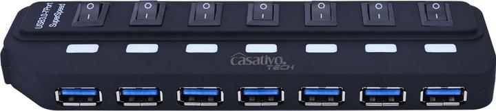 Immagine prodotto Casativo Hub USB 3.0 attivo per un massimo di 7 dispositivi, USB A, commutabile individualmente (USB-A, 7 porte)