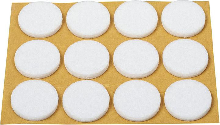 Produktbild Hansi-Siebert Filzgleiter Ø22mm weiss 12er Pack (Filzgleiter, 12 Stück)
