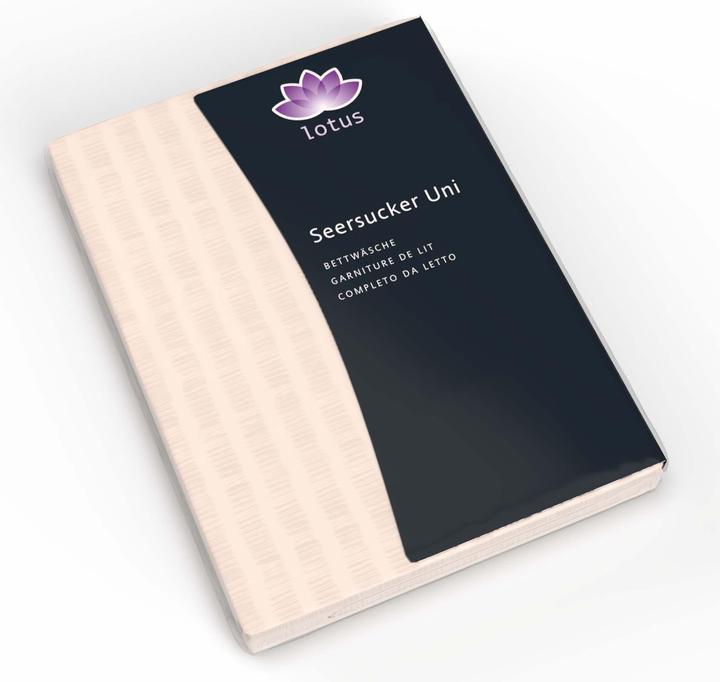 Actual product image Lotus Bettwaren Bed Linen Satin Seersucker uni (Duvet cover, 160 x 210 cm)