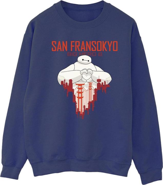 Immagine prodotto Disney Big Hero 6 Baymax San Fransokyo Heart Felpa Donna (M)