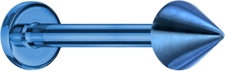 Actual product image Star Piercing Micro labret dark blue with cone (without brass, Titanium G23)