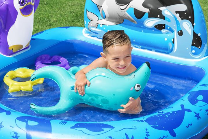 Actual product image Bestway Polar Pals™ Kids Inflatable Water Play Center and Pool 1.34 m x 1.31 m x 73 cm