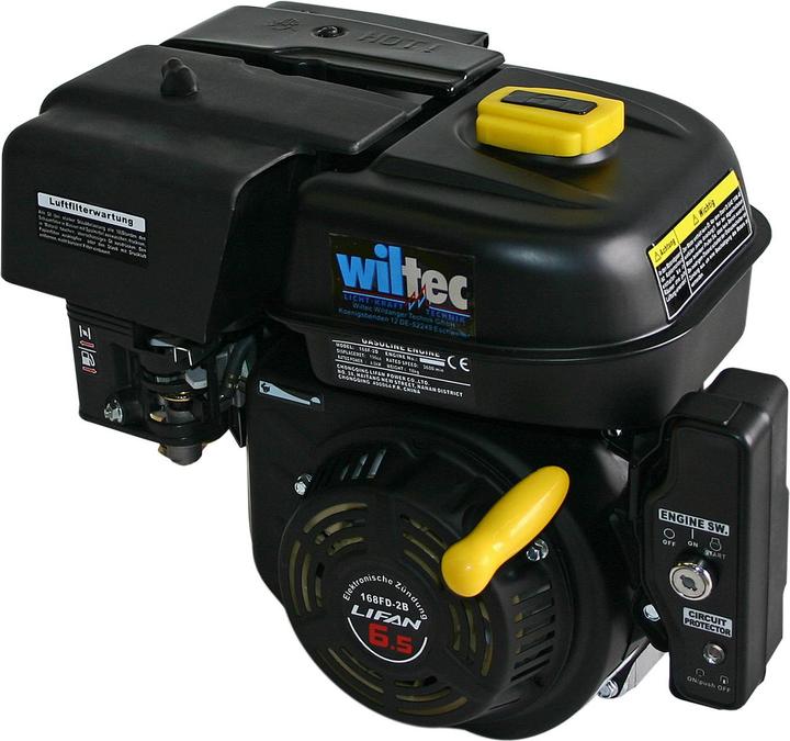 Actual product image Wiltec LIFAN 168 Petrol Gasoline Engine 4.8kW (6.5Hp) 0.75 inch with Electric Start (Lawn mower)