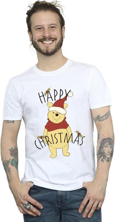 Produktbild Disney Winnie The Pooh Happy Christmas Holly TShirt (XXL)