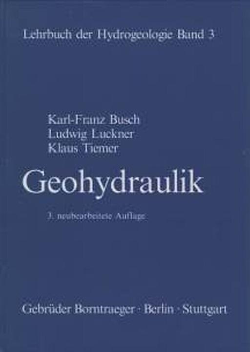 Image du produit Lehrbuch der Hydrogeologie / Geohydraulik (Allemand, 1993)