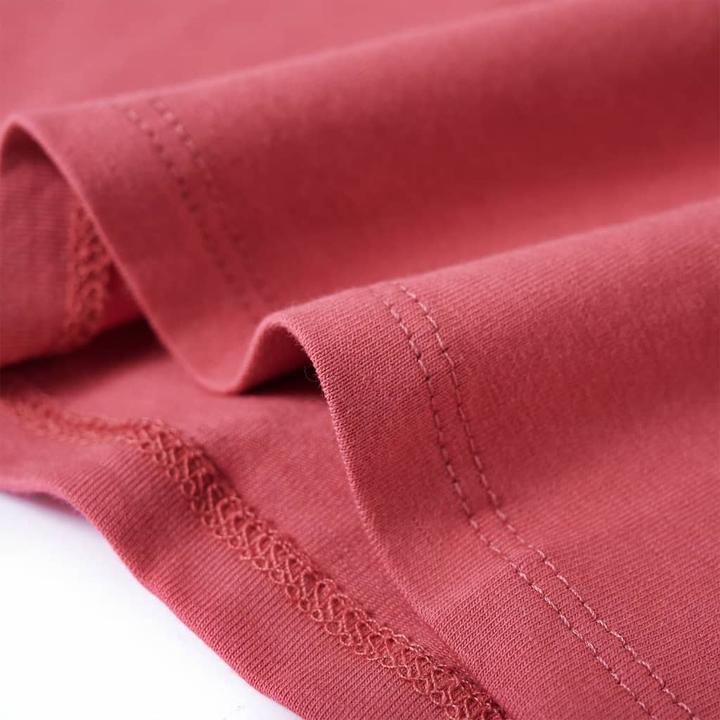 Actual product image VidaXL Children's long-sleeved shirt dusky pink 128,Material: 95 % cotton. 5 (128)