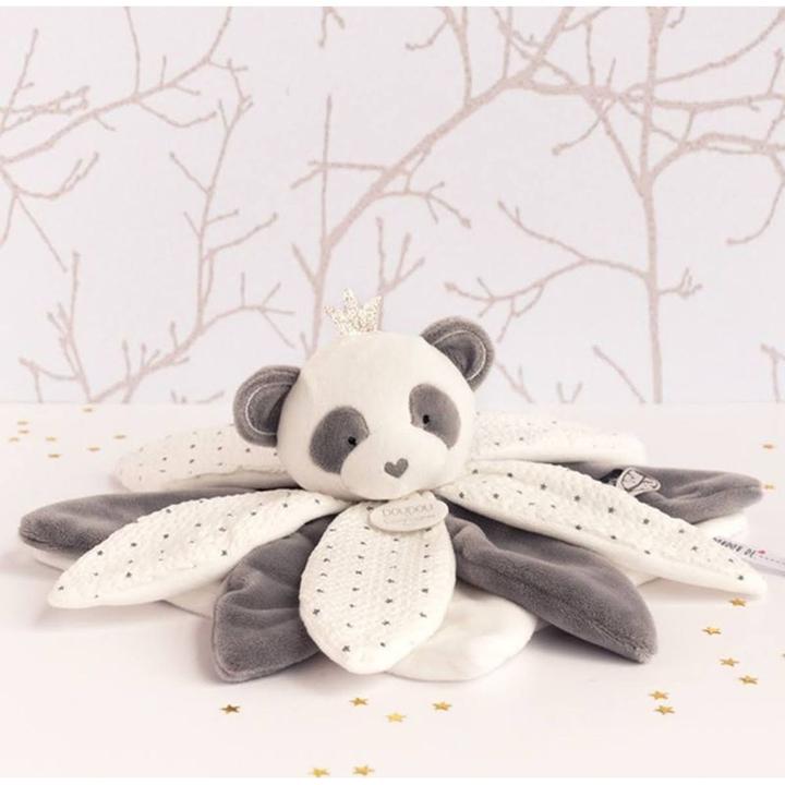 Produktbild Doudou et Compagnie Schmusetuch Traumfänger Panda Blüte