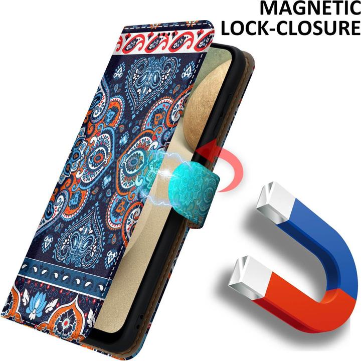 Actual product image Cadorabo Book Cover with Print for Samsung Galaxy A12 / M12 (Samsung Galaxy M12, Samsung Galaxy A12)