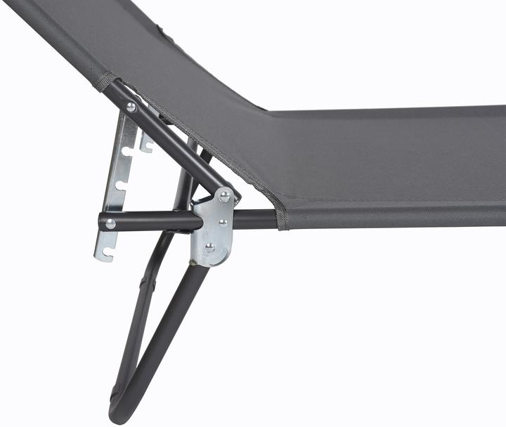 Image du produit VCM Bain de soleil Chaise longue avec toit solaire (185 cm)