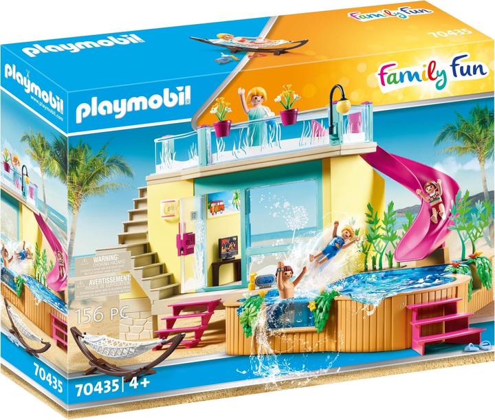 Image du produit Playmobil Bungalow avec piscine (70435, Playmobil Family Fun)