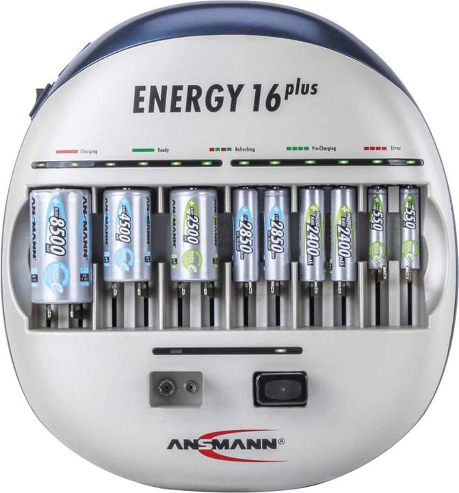 Immagine prodotto Ansmann Energia 16 Plus (1 pz., C, D, AA, AAA, 9V Block, Caricabatterie senza batteria)