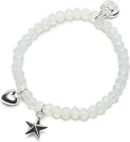 Proud MaMa Armband, Stern / Herz Transparent