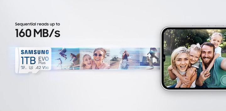 Image du produit Samsung EVO Plus (128 Go, microSDXC, U3, UHS-I)