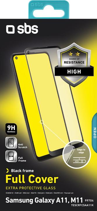 Image du produit SBS Protection d'écran en verre Full Cover pour Samsung Galaxy A11/M11 (1 pièce(s), Samsung Galaxy M11, Samsung Galaxy A11)