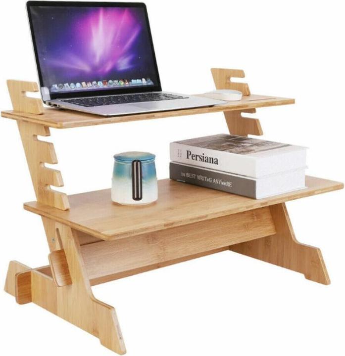 Actual product image Hermex Ergonomic Desk Raise Laptop Table Mobile Standing Workstation