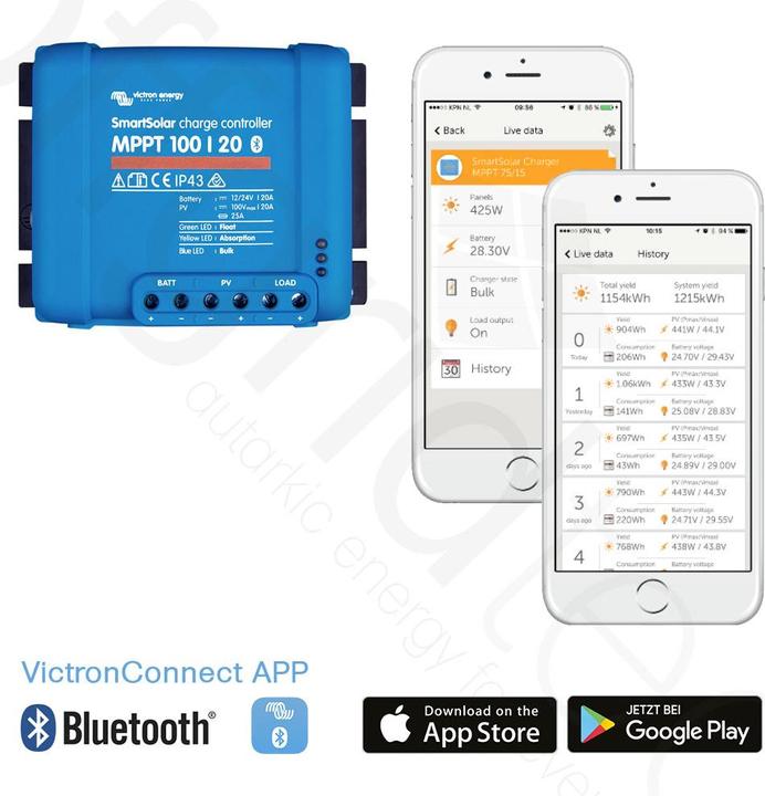Actual product image Victron Energy Charge controller SmartSolar MPPT 100/20