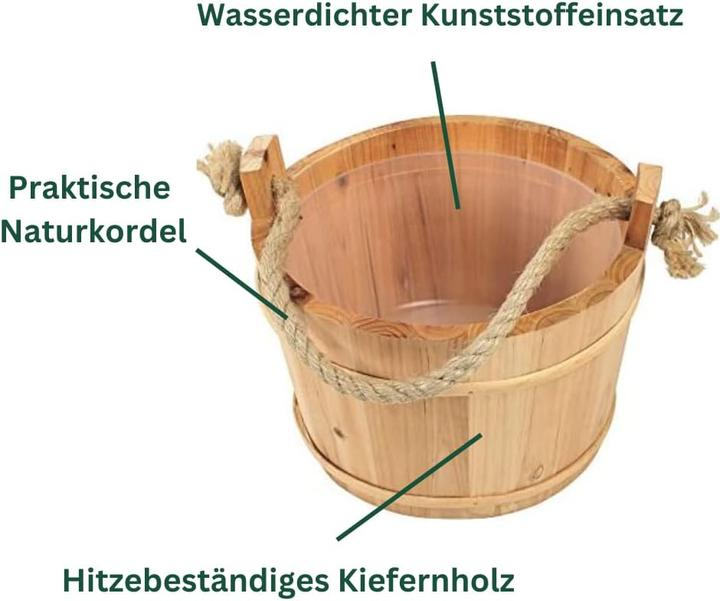 Actual product image Body Vital Sauna infusion bucket pine