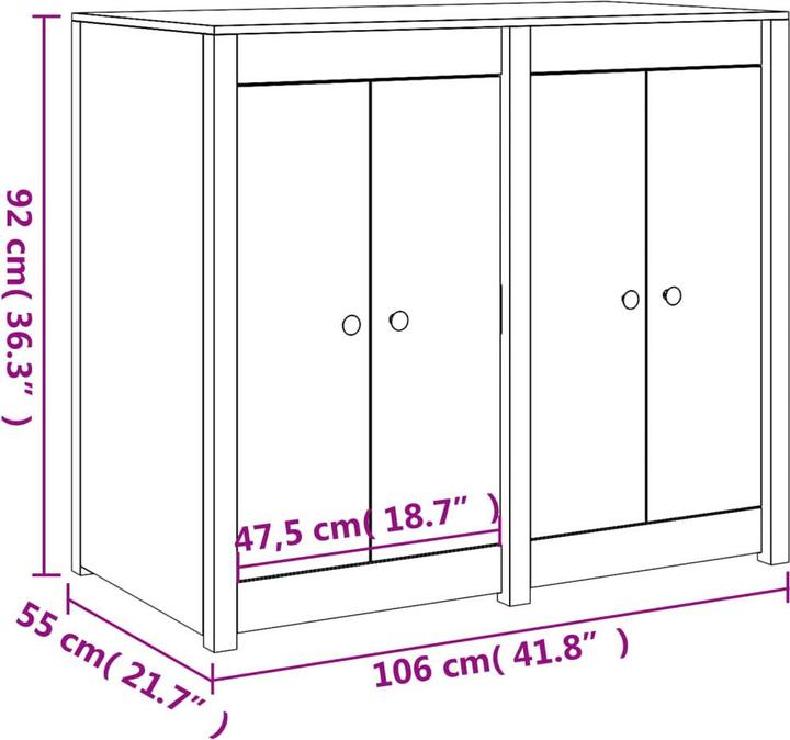 Produktbild VidaXL Outdoor-Küchenschrank Massivholz Kiefer,Material