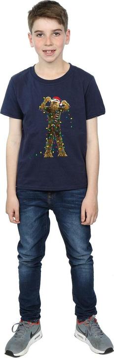 Actual product image Star Wars Boys Chewbacca Christmas Lights T-Shirt (128)