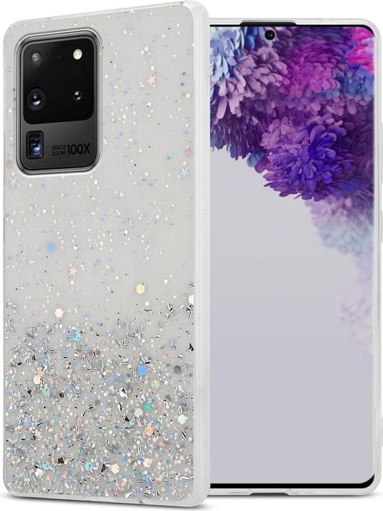 Transparent with glitter