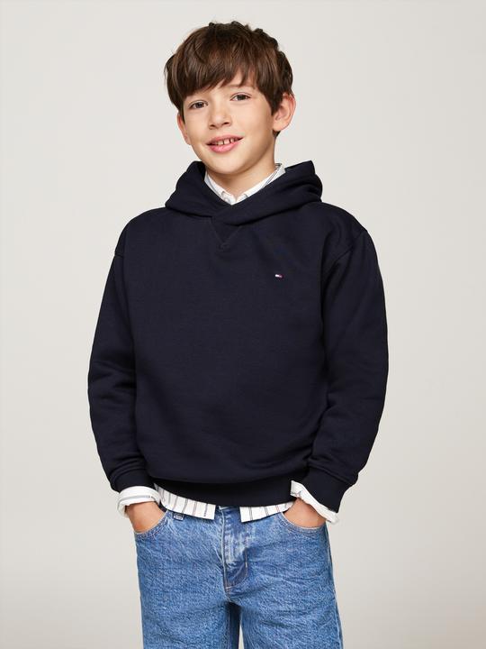 Immagine prodotto Tommy Hilfiger Kids Timeless Fleece Hoodie - Blauw - Boys - 8 jaar (8)