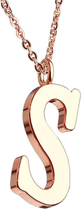 Star Piercing Kette rosegold Anhänger Buchstabe S (ohne Messing, Chirurgenstahl 316L)